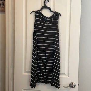 Striped tee shirt dress